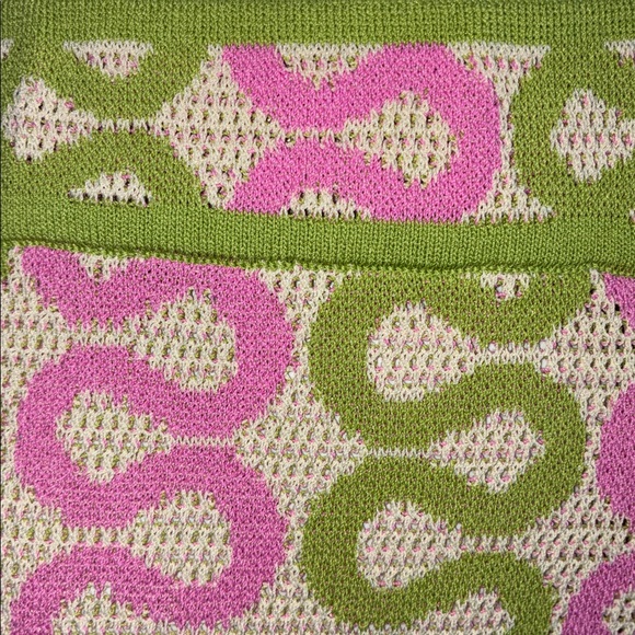 HOUSE OF HARLOW 1960 Green Pink Patterned Women's Knit Pants. Tall. Large - Picture 8 of 15